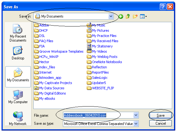 digital address book